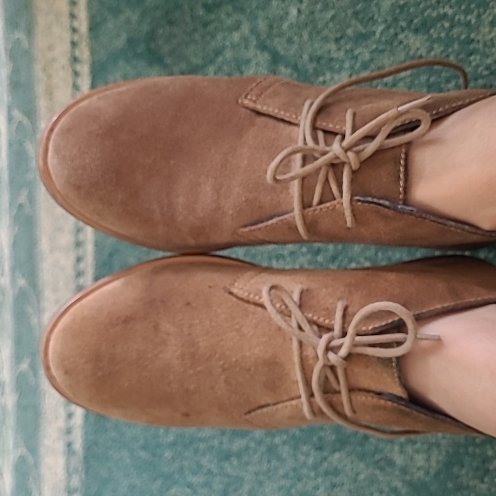 LUCKY BRAND Ashbee Brown Suede Leaher Lace-Up Shoes Sz 7/37